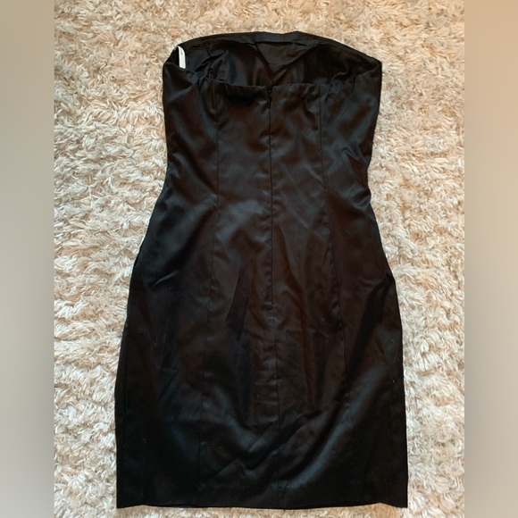 David’s Bridal Black Silk Strapless Dress - Picture 3 of 5